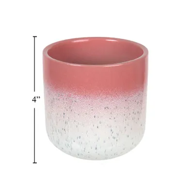 Triple-Glazed Ceramic Planter 3.5"D x 3.94"H