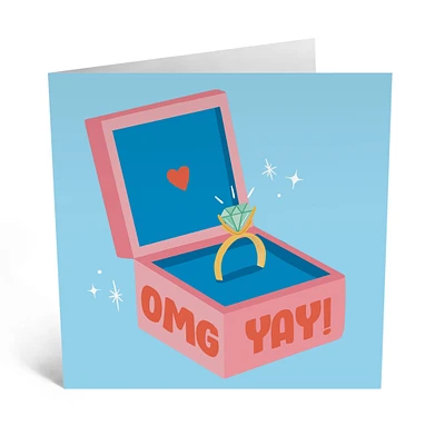 OMG YAY Wedding Greeting Card