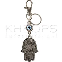 Kheops International FATIMA HAND AND EVIL EYE KEAYCHAIN