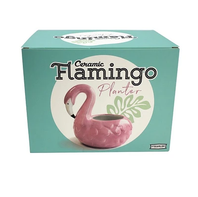 Ceramic Flamingo Planter