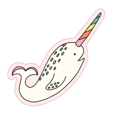 Talking Out Of Turn Sticker Narwhal