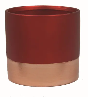 Action Imports Red/Rose Gold PTD Dolomite Pot (Fits 4")