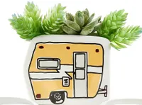 Ceremic Mini Camper Planters