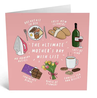 Mother's day Wishlist card