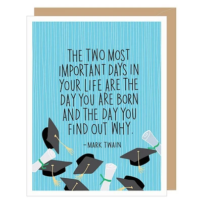 Mark Twain Quote Graduation Card