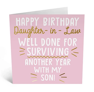 Daughter In Law Birthday Greeting Card