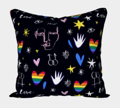 Ziya Blue Pillow Pride Love