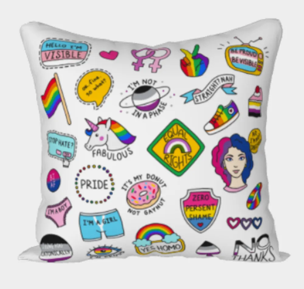 Ziya Blue Pillow Pride Equal Rights