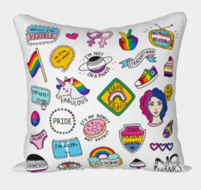 Ziya Blue Pillow Pride Equal Rights