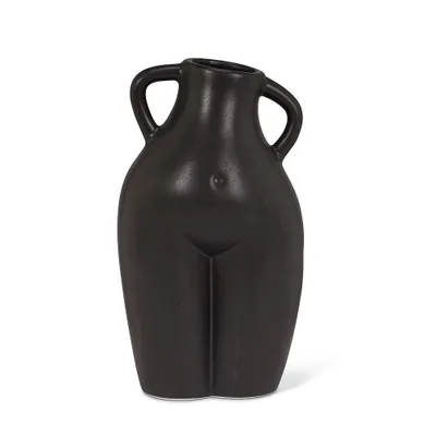 Feminine Body Vase 9"- Matte BLK