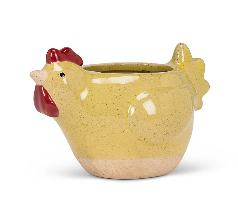 Abbott Sm Yellow Chicken Planter 5"