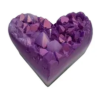 Zen Den Crystal Candles Geode Heart Replica Candle