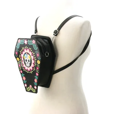 Comeco Sugar Skull Coffin  Crossbody/Backpack