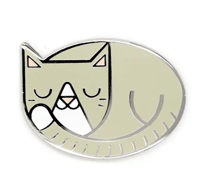 These Are Things Cat Nap Enamel Pin