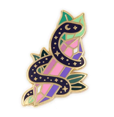These Are Things Crystal Snake Enamel Pin