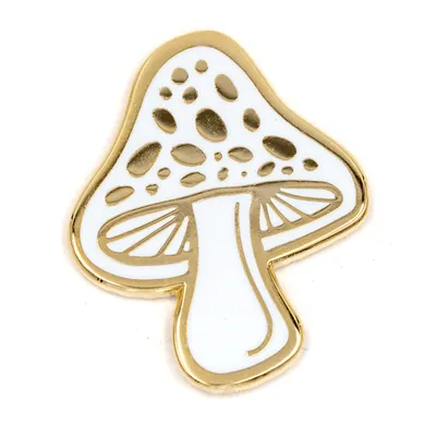 These Are Things Golden Mushroom Enamel Pin