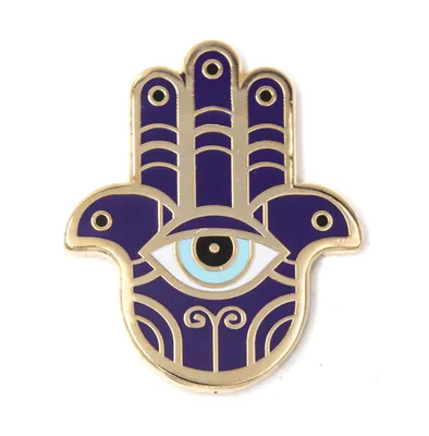 These Are Things Hamsa Hand Deep Blue Enamel Pin