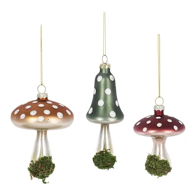 Glass Mushroom Ornament Large