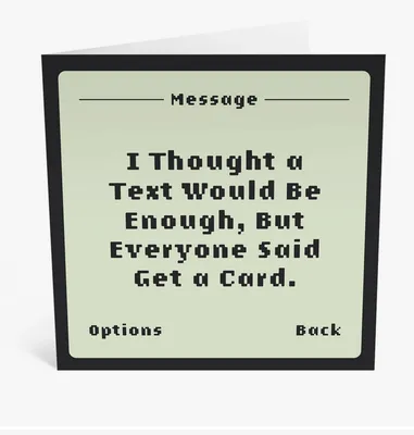 Central 23 A Text Would Be Enough Card