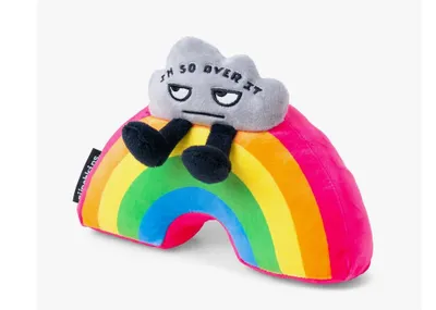 "I'm So Over It" Novelty Plush Rainbow