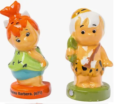 The Flintstones Pebbles and Bam Bam Ceramic Salt and Pepper