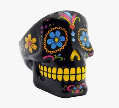 Fantasy Gifts Black Day of the Dead Ashtray