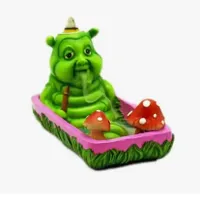 Fantasy Gifts Caterpillar Smoking Hooka Back Flow Incense Burner