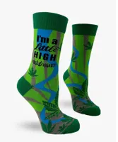 I'm A Little High Maintenance - Funny Women's Crew Socks Featuring Cannabis Leaves