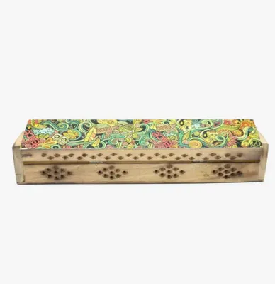 Peace Art Wooden Coffin Box