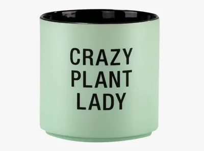 About Face Designs Crazy Plant Lady Large Planter