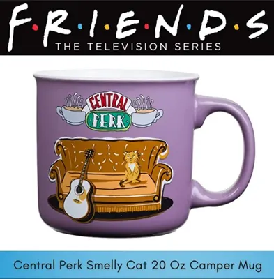 Silver Buffalo Friends Smelly Cat Central Perk 20oz Ceramic Camper Mug