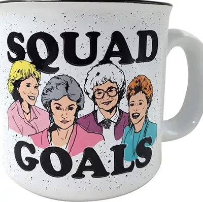 Silver Buffalo Golden Girls Squad Goals 20oz Ceramic Camper Mug