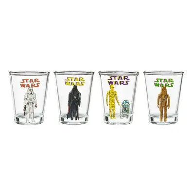 Silver Buffalo Star Wars Character Doodles 4pc Glass Set