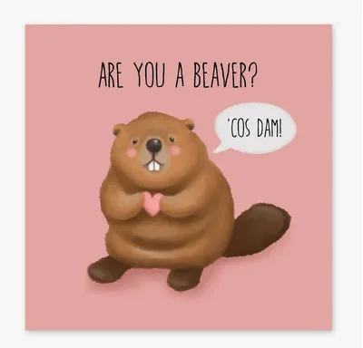 Beaver Anniversary Card