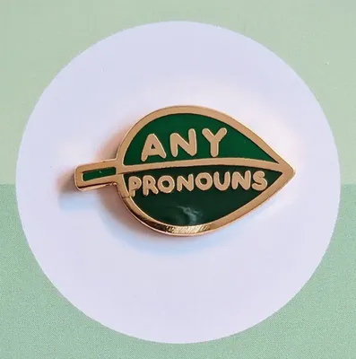 Pronoun Leaf Pin