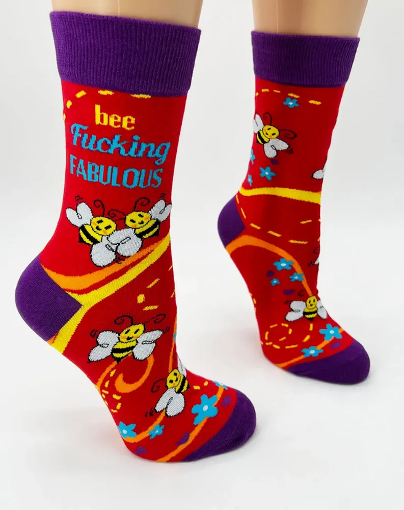 Fabdaz Bee F..king Fabulous Ladies' Crew Socks