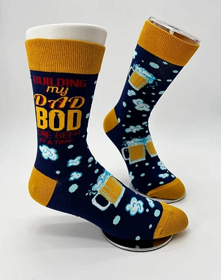 Dad Bod Beer Time Men's Crew Socks