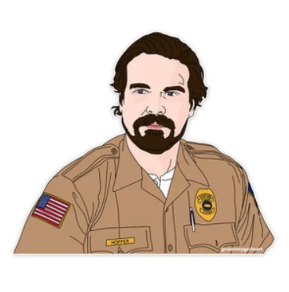 Sammy Gorin LLC Jim Hopper Stranger Things Sticker