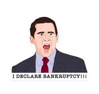 Sammy Gorin LLC The Office Michael Scott Bankrupt Sticker