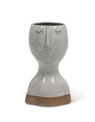 Abbott Lg Eyes Closed Face Vase 7"