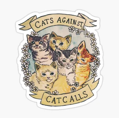 Redbubble Cat Calls Sticker