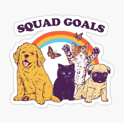 Redbubble Squad Goals Sticker
