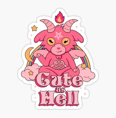 Redbubble Cute as Hell Sticker
