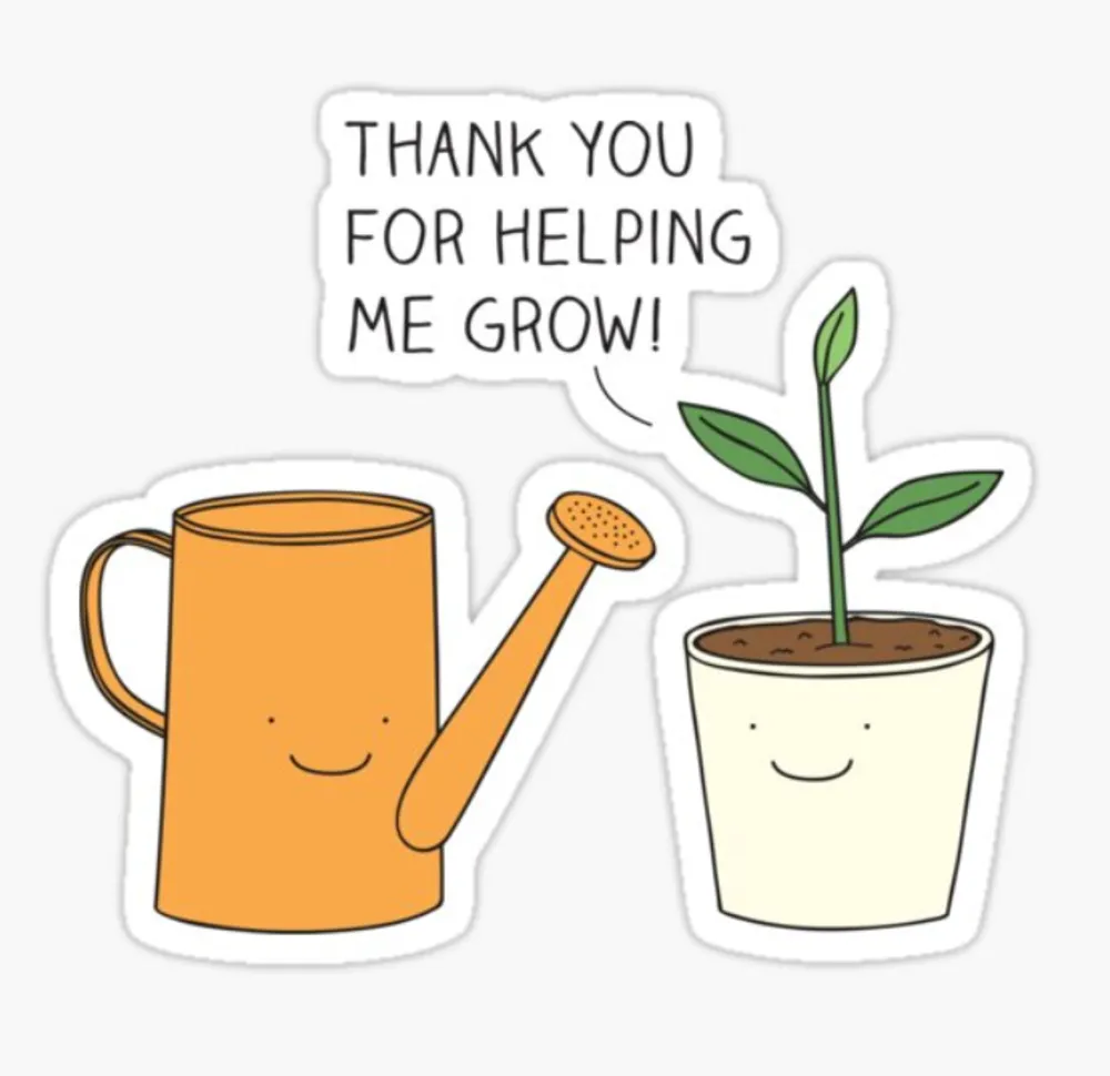 Redbubble Helping Me Grow Sticker