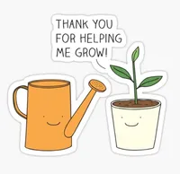 Redbubble Helping Me Grow Sticker