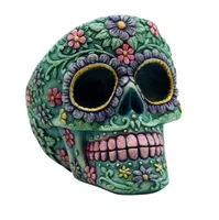 Fantasy Gifts Aqua Color Sugar Skull Ash Tray