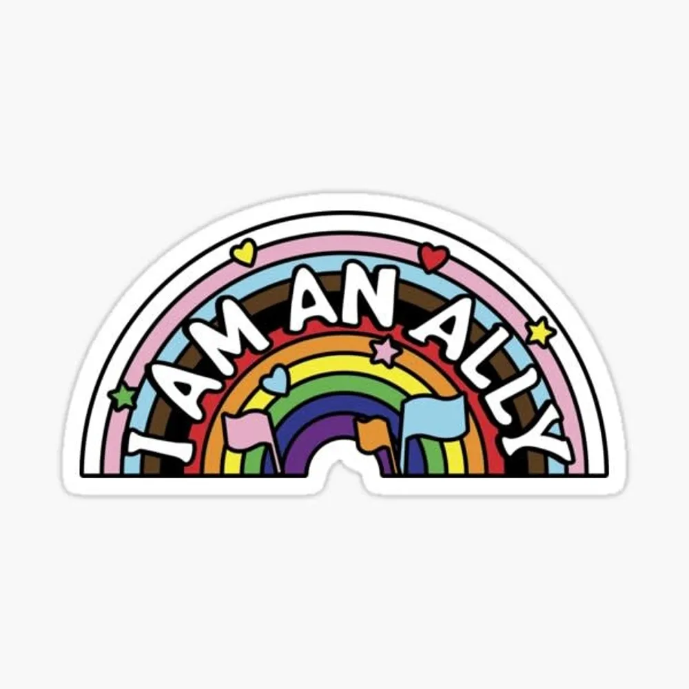 Redbubble I Am An Ally Sticker