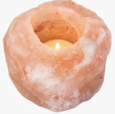 Pink Himalayan Salt Candle Holder