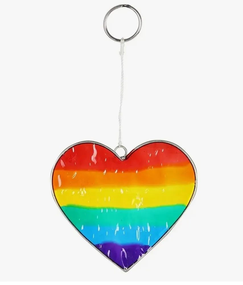 Rainbow Heart Suncatcher