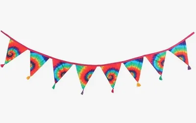 Groovy Baby Tie Dye Bunting